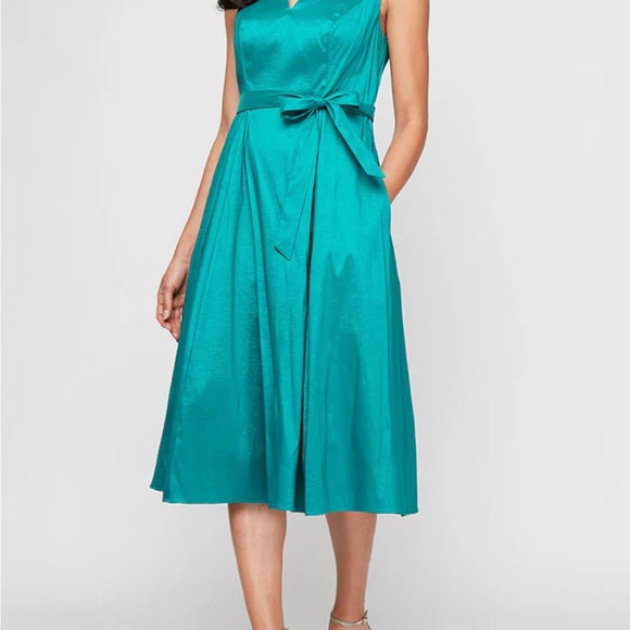 alex evenings stretch taffeta dress Alex Evenings Women's Belted A-Line Dress main image 1